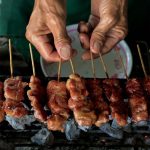 Curry and Coconut Milk Grilled Pork Skewers